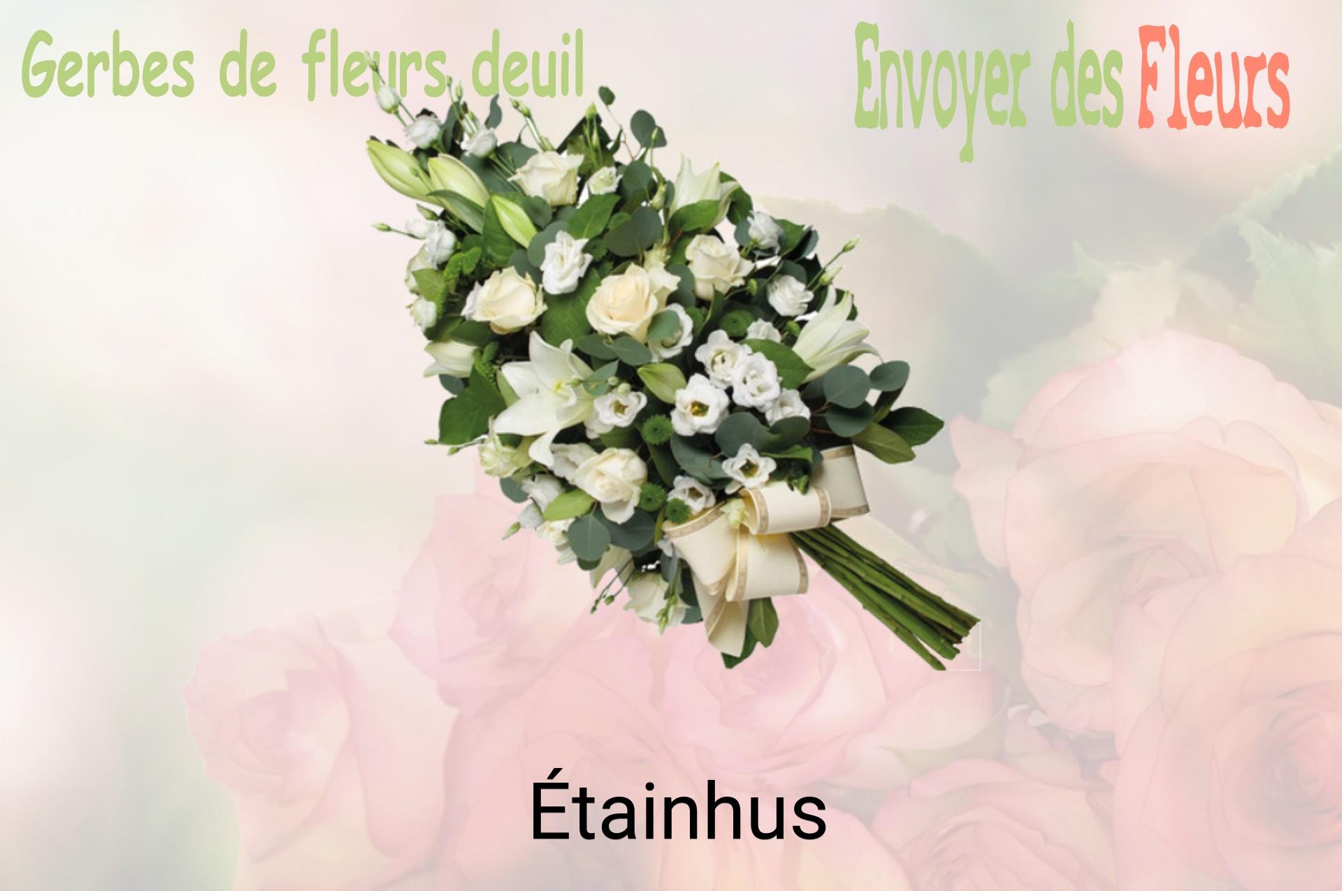 Gerbe de fleurs de deuil livrée à Étainhus